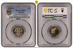 2019-C $2 Police Remembrance Colorized MS67
