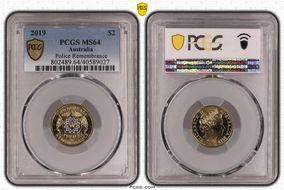 2019 $2 Police Remembrance Colorized MS64