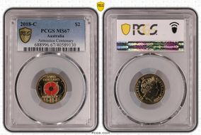 2018-C $2 Armistice Centenary Colorized MS67