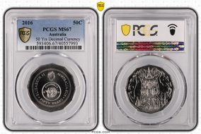 2016 50C 50 Yrs Decimal Currency MS67