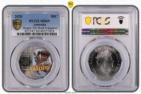 2020 50C Skippy-The Bush Kangaroo Colorized MS69