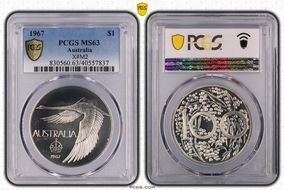 1967 $1 X-M2 Reeded Edge MS63