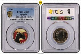 2015 $1 Sandy the War Horse MS68