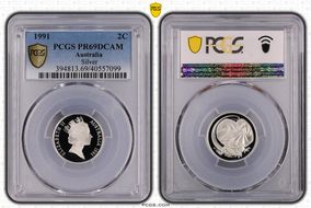 1991 2C Silver PR69DCAM