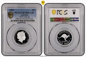 1999 5C 1939 1/2d Ag PR70DCAM