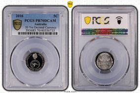 2016 5C 50 Yrs Decimal Currency PR70DCAM