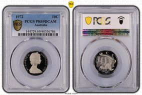 1972 10C PR69DCAM