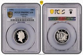 1991 10C Silver PR69DCAM