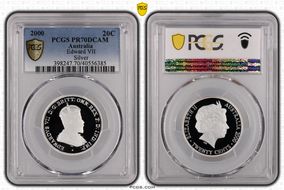 2000 20C Edward VII Silver PR70DCAM