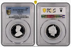 2000 20C George V Silver PR70DCAM