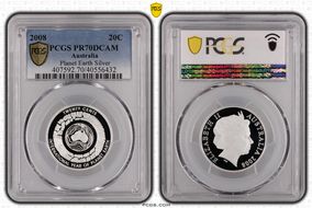 2008 20C Planet Earth Silver PR70DCAM