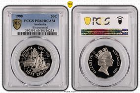 1988 50C Bicentennial PR69DCAM