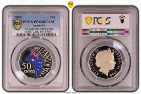 2000 50C Millennium - Colorized PR68DCAM