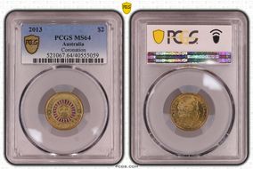 2013 $2 Coronation Colorized MS64