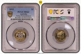 2019 $2 Police Remembrance Colorized MS64