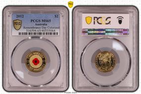 2012 $2 Remembrance Day Colorized MS65