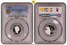 1988 $2 Silver PR69DCAM