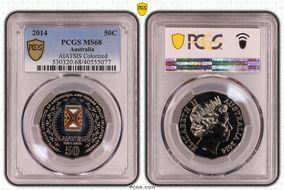 2014 50C AIATSIS Colorized MS68