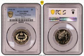 2016-M $1 Australia's First Mints Privy MS68