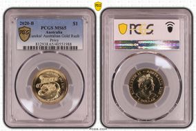 2020-B $1 Eureka! Australian Gold Rush Privy MS65