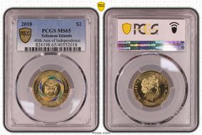 2018 $2 40th Ann of Independence Colorized MS65