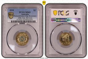 2018 $2 Remembrance Day Rosemary 30th Ann. $2 Coin Colorized MS65