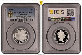 1988 $1 Aboriginal Art Ag PR69DCAM