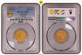 1872-S 1/2 Sov S-3862A VF35