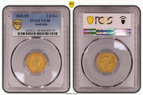1865-SY 1/2 Sov VF30