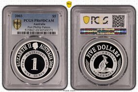 2003 $5 Port Phillip Pattern PR69DCAM