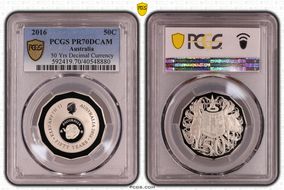 2016 50C 50 Yrs Decimal Currency PR70DCAM