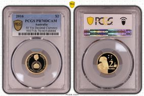 2016 $2 50 Yrs Decimal Currency PR70DCAM