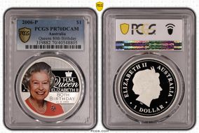 2006-P $1 Queens 80th Birthday PR70DCAM