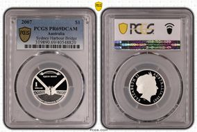 2007 $1 Sydney Harbour Bridge PR69DCAM