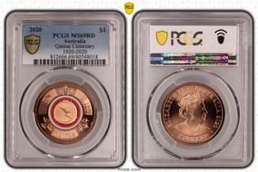 2020 $1 Qantas Centenary 1920-2020 MS69RD