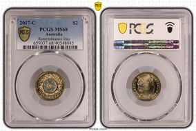 2017-C $2 Remembrance Day Colorized MS68