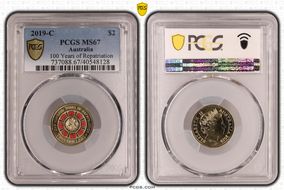 2019-C $2 100 Years of Repatriation Colorized MS67