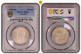 1944(m) Florin KM-40  Ag MS63