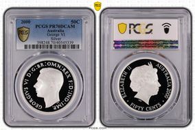 2000 50C George VI Silver PR70DCAM
