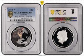 2013-P 50C Baby Possum Colorized PR69DCAM
