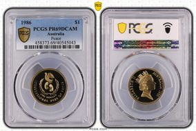 1986 $1 Peace PR69DCAM