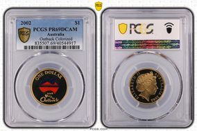 2002 $1 Year of the Outback Colorized PR69DCAM