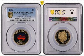 2002 $1 Year of the Outback Colorized PR70DCAM