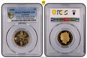 2008 $1 Year of Planet Earth Al-Br PR69DCAM