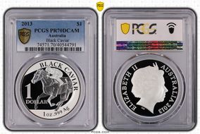 2013 $1 Black Caviar PR70DCAM