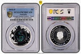 2015-P $1 Rough Scaled Python - Opal PR70DCAM