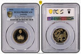 2016 $1 50 Yrs Decimal Currency PR69DCAM