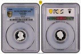 2000 $2 Victoria  Silver PR70DCAM