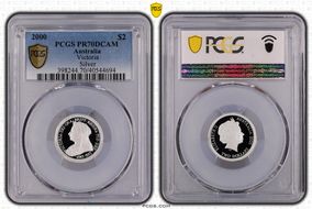 2000 $2 Victoria  Silver PR70DCAM