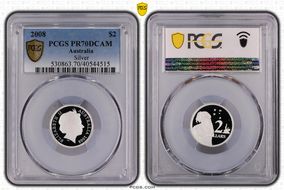 2008 $2 Silver PR70DCAM